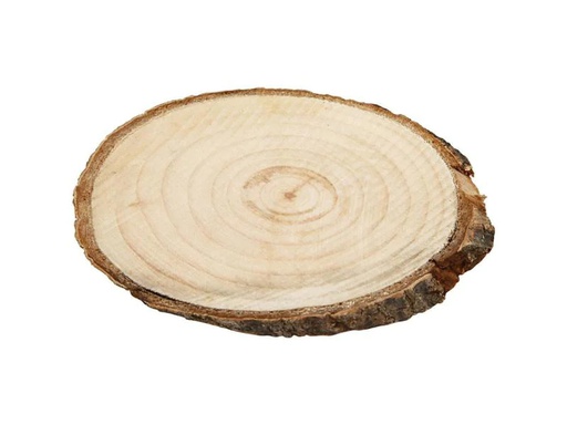 [90061416 672622] Creativ Company Holzscheiben mit Baumrinde 9.5 x 6 cm