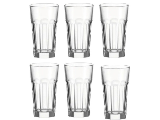 [90061437 540140] Leonardo Longdrinkglas 340 ml, 6 Stück, Transparent