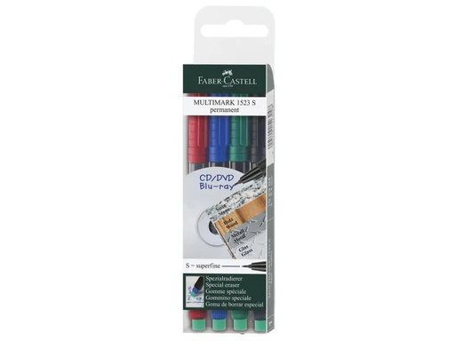 [90006130 142944] Faber-Castell Folienstift S 4er-Set, permanent