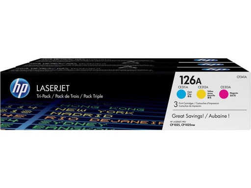 [90062028 259903] HP Toner Nr. 126A (CF341A) Cyan/Magenta/Yellow