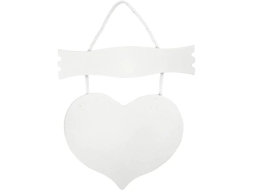 [90006214 656902] Creativ Company Holzartikel 28 cm Schild, Herz