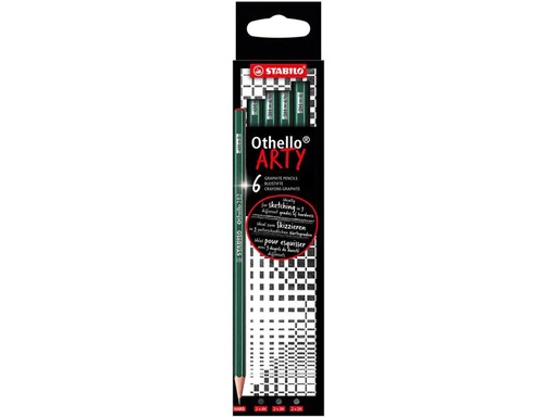 [90062359 1177841] STABILO Bleistift Othello ARTY Hard, 6-teilig