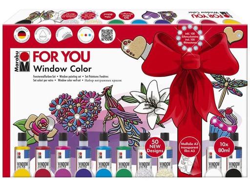 [90062429 1137183] Marabu Fensterfarbe Window Color Fun &amp; Fancy 10 x 80 ml