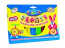 Carioca Modelliermasse Plasty 12 Stück, Mehrfarbig