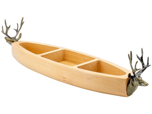 [90062628 1113266] Kadastar Dekoschale Hirsch 1 Stück, Buche