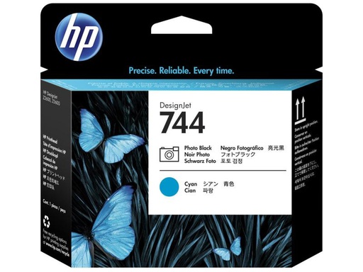 [90006263 541197] HP Druckkopf Nr. 744 (F9J86A) Cyan/Photo Black