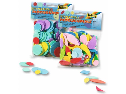 [90062912 599557] Folia Moosgummi-Stanzteile Ovale Formen, 200 Stück