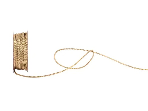 [90063604 1122445] Spyk Kordelband Cubino Kordel 1.5 mm x 6 m, Gold