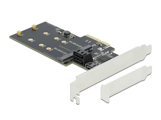 [90063742 1093076] Delock SATA-Controller PCI-Ex4 - 3xSATA3, 2xM.2 Key-B
