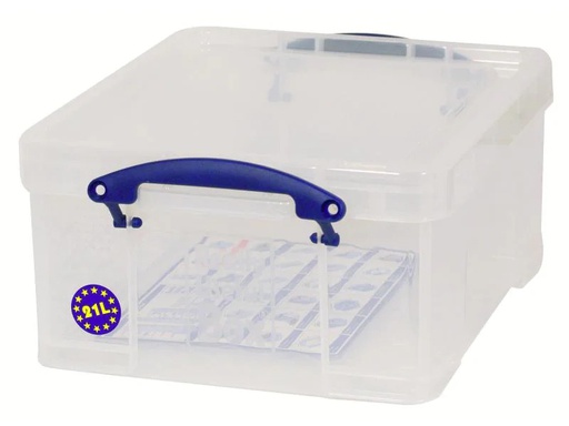 [90063942 291383] Really Useful Box Aufbewahrungsbox 21 Liter, Transparent