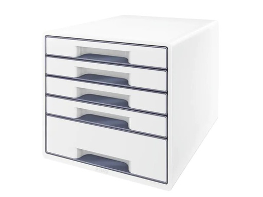 [90006394 627494] Leitz Schubladenbox Wow Cube 5 Weiss