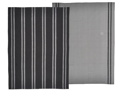 [90064312 1045593] Södahl Geschirrtuch-Set Soft 2 Stück, Grau/Schwarz