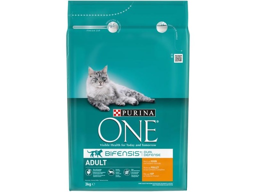 [90064355 591192] Purina ONE Trockenfutter Adult Huhn &amp; Vollkorn, 3 kg
