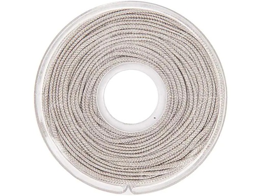 [90064356 1193034] Rico Design Kordelband Makramee 1 mm x 10 m, Hellgrau