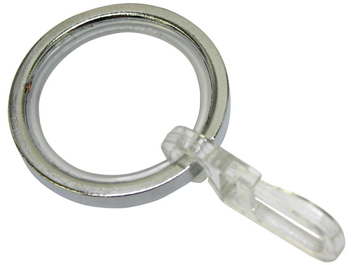 [90064453 1167297] Gardinia Vorhangring mit Gleiteinlage Chrom, 10 Stück