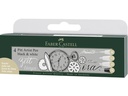 Faber-Castell Tuschestift PITT Artist Pen Black & White 4 Stück