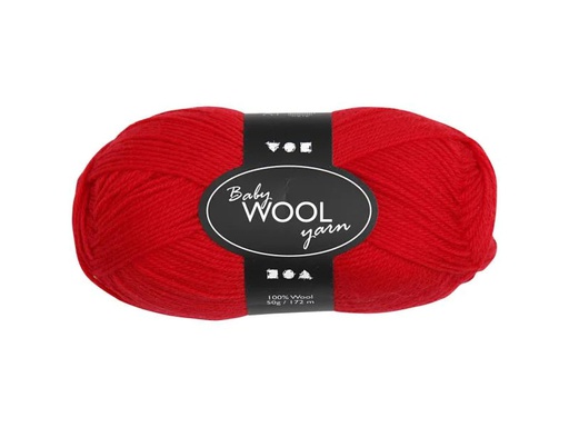 [90064553 1084443] Creativ Company Wolle Babygarn Merino 50 g 14/4 Rot