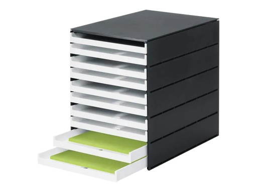 [90064619 830853] Styro Schubladenbox styroval pro 20 mm 10 Schubladen, offen