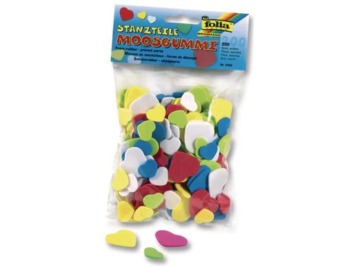 [90064870 599560] Folia Moosgummi-Stanzteile Herzen, 200 Stück