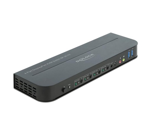 [90064991 1154659] Delock KVM Switch 4 Port Displayport mit USB 3.0 und Audio 8k 30Hz