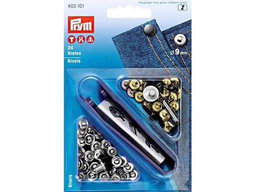 [90065321 1088146] Prym Nieten 9 mm, 24 Stück