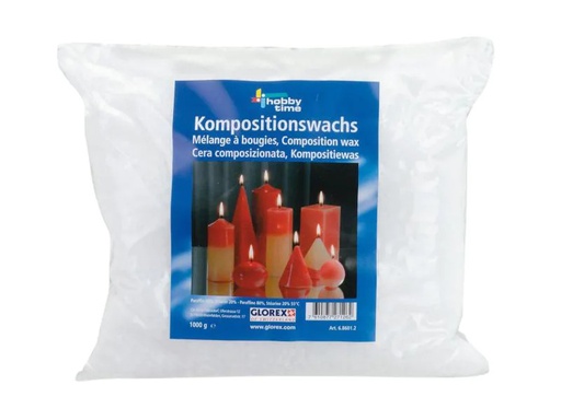 [90065503 648432] Glorex Kerzenstearin  500 g Weiss