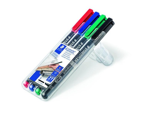 [90065592 914831] Staedtler Folienstift Lumocolor 314 B 4er-Set, permanent
