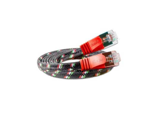 [90065617 355257] SLIM Slimpatchkabel RJ-45 - RJ-45, Cat 6, STP, 10 m, Rot