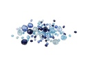 Creativ Company Facettenperlen 4-12 mm Blau, 170 Stück