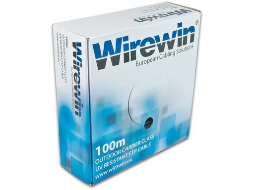 [90065660 208201] Wirewin Rangierkabel VKBOX OUTDOOR 100.0 Cat 5e, FTP, 100 m, Schwarz