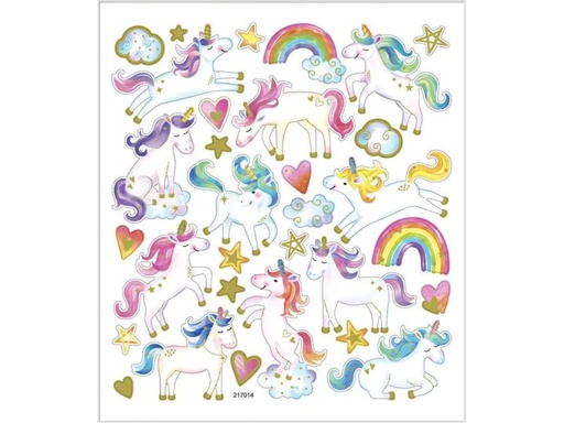[90065731 796156] Creativ Company Motivsticker 15 cm x 16.5 cm Einhorn, 1 Blatt