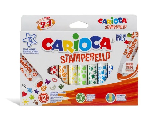 [90065884 722695] Carioca Stamperello 12 Stück, Mehrfarbig