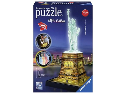[90066042 420515] Ravensburger 3D Puzzle Freiheitsstatue mit Licht