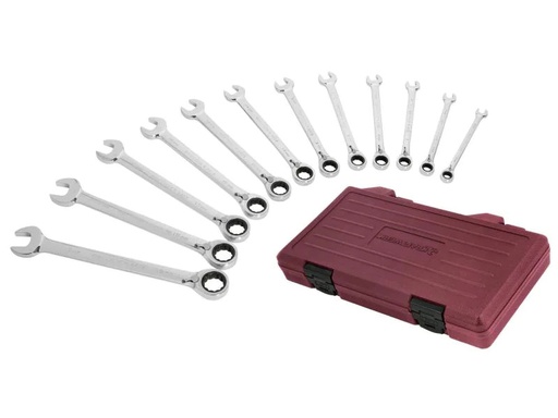 [90066354 263161] Kraftwerk Ringgabelschlüssel-Set CLICKRAFT umschaltbar, 12-teilig