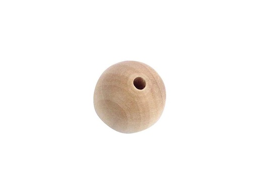 [90066652 1192991] Rico Design Holzperlen Gebohrt 15 mm Nature, 25 Stück