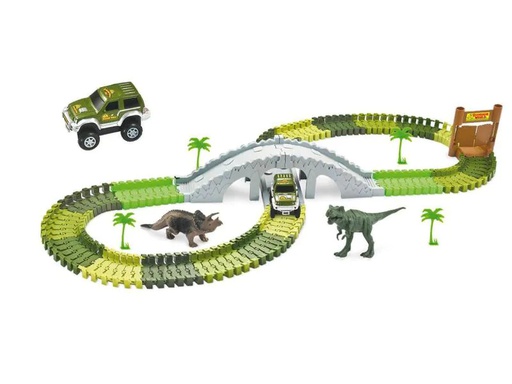 [90066801 907616] Amewi Magic Traxx Bahn Dino-Park Mini Set mit Brücke