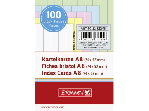 [90006672 686385] Brunnen Karteikarten A8  Liniert