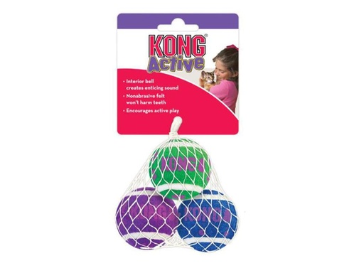 [90067057 914959] Kong Katzen-Spielzeug Cat Tennis-Ball mit Glöckchen