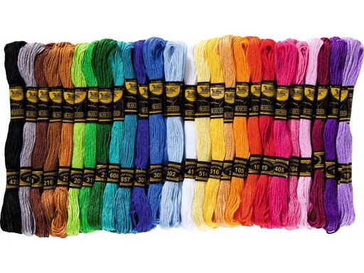 [90067913 1043924] Folia Stickgarn Baumwolle, 52 Bündel à 8 m