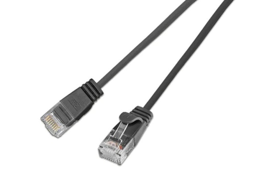 [90067934 353736] SLIM Slimpatchkabel RJ-45 - RJ-45, Cat 6, UTP, 0.15 m, Schwarz