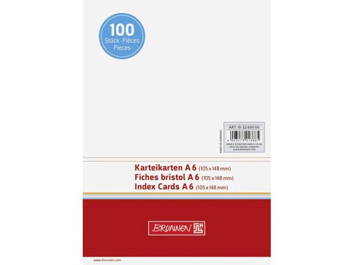 [90068286 686389] Brunnen Karteikarten A6 Blanko