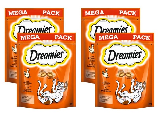 [90068437 565562] Dreamies Katzen-Snack mit Huhn, 4 x 180g