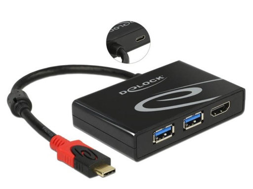 [90068439 587701] Delock Dockingstation USB 3.1 Typ-C Gen1 - 2x Typ-A + 1x HDMI 4K