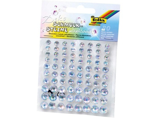 [90068450 599762] Folia Schmucksteine Iridescent Clear 80 Stück