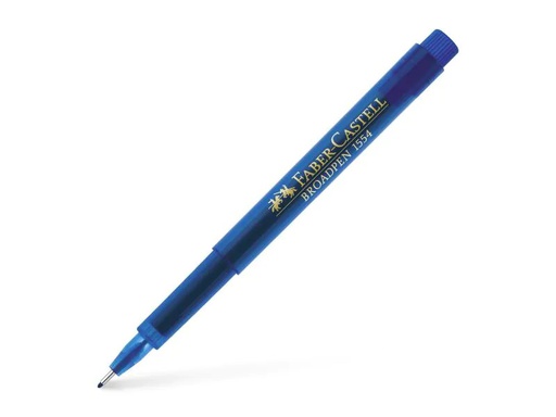[90068685 924353] Faber-Castell Fineliner Broadpen 1554 0.8 mm, Blau