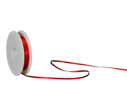 [90068699 1122500] Spyk Satinband 3 mm x 50 m, Rot
