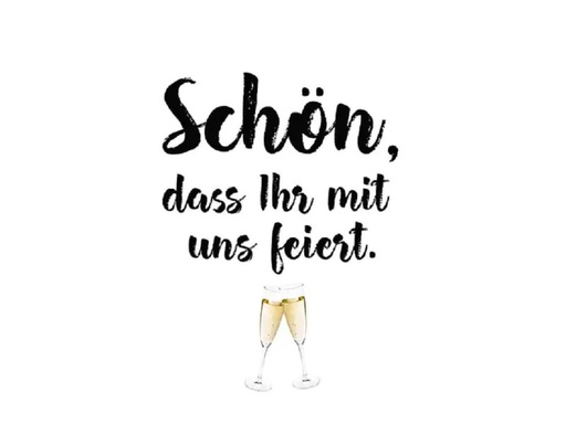 [90069018 1041936] Braun + Company Papierservietten Schön, dass ihr mit uns feiert 20 Stück