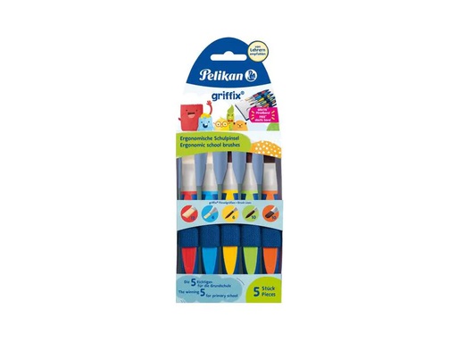 [90069022 859839] Pelikan Borstenpinsel Griffix Starter 5 diverse Grössen