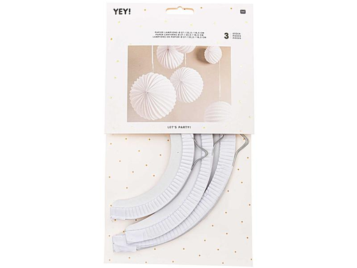 [90069162 1146449] Rico Design Lampion 3-teilig, Weiss
