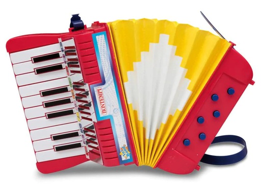 [90006923 814236] Bontempi Musikinstrument Akkordeon mit 17 Tasten C-E